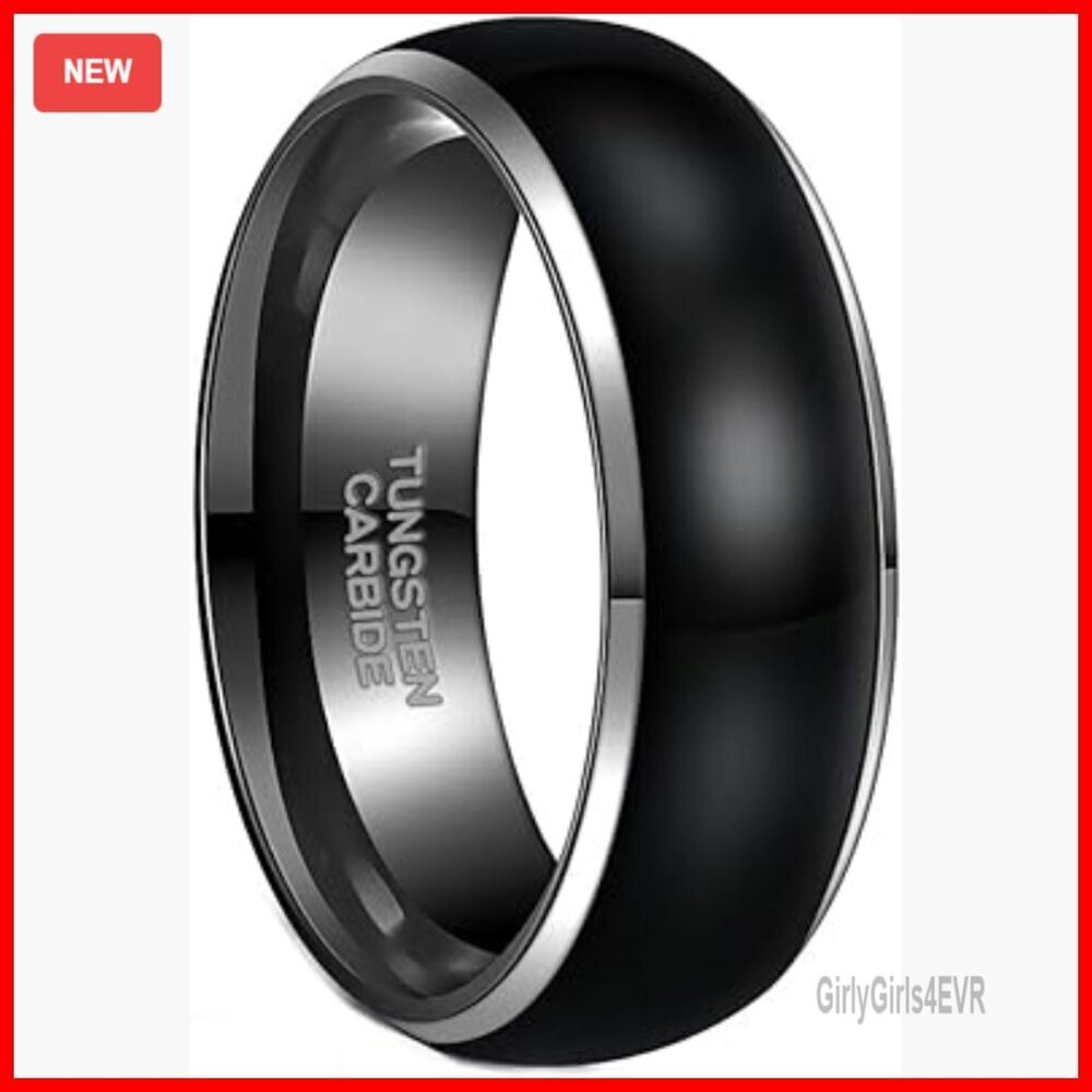 Tungsten Wedding Band Comfort Fit Size 4-15 Unisex 6mm 8mm